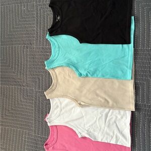 Colorful Sleeveless Tops Set